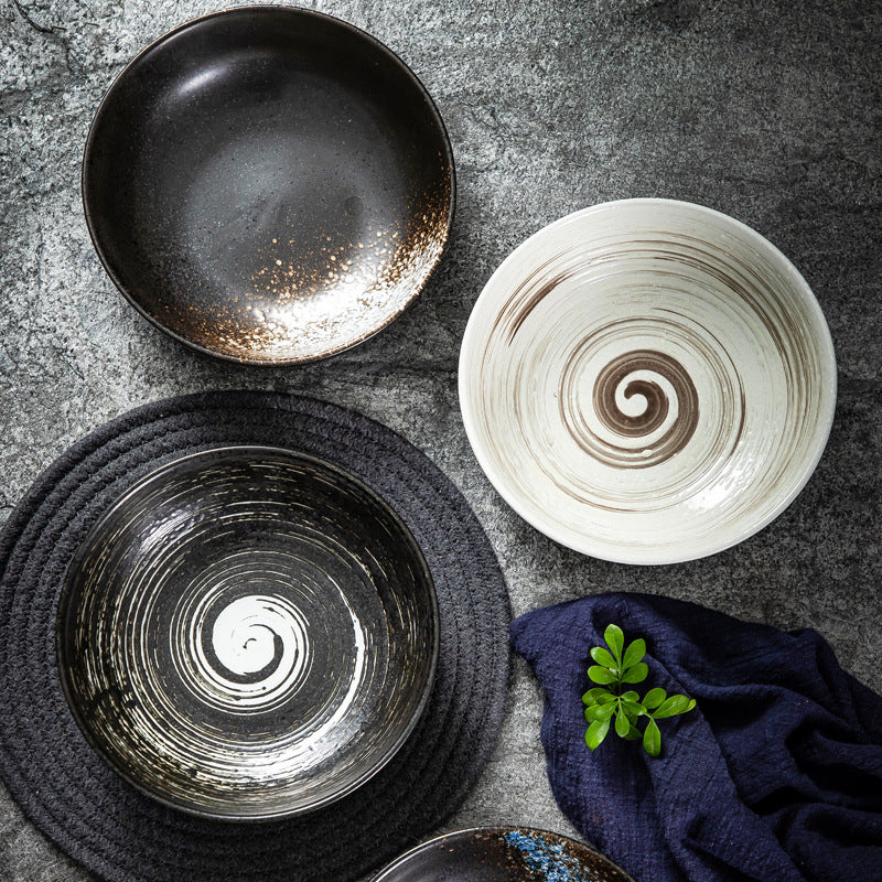 6-Piece Ceramic Bowl Set – Random Patterns & Colors, Creative Dinnerware for Rice, Soup, Salad, Pasta, Desserts