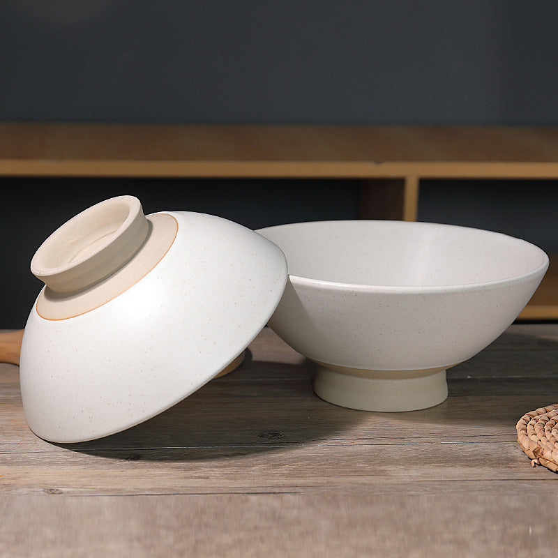 White Ceramic Bowl Set of 5 (6/7/8/9/10 Inches) – Multi-Size Dinnerware Set for Rice, Salad, Soup, Noodles, Kitchen & Restaurant